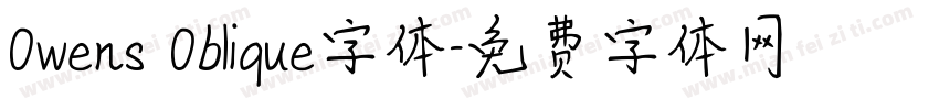 Owens Oblique字体字体转换